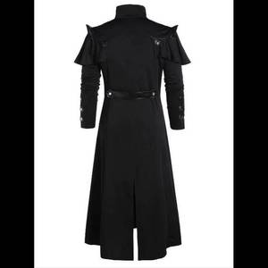 Costumes de cosplay d'anime médiévaux HP, vêtements pour hommes, veste longue noire vintage, gothique, steampunk, punk, trench-coat, vêtements de chevalier noble - Product Image 3