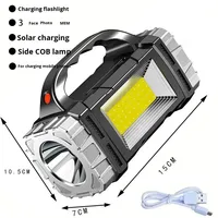 Lampe torche IP20 haute luminosité avec lumière latérale COB, 100k lumens, super brillante, haute puissance, pour la maison, l'extérieur, l'aventure, le camping
