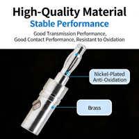 Connecteur électrique de réglage mâle BGEER 21.820 4 mm, tête de lanterne, tête de banane, broche en cuivre pur plaqué nickel