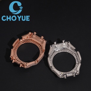 New Arrival Solid 925 Silver Gold Plated Moissanite <b>Watch</b> <b>Case</b> for GA2100 Iced Out Hip Hop <b>Watch</b> Accessory - Product Image 2