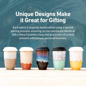 Nébuleuse micro-ondes et lave-vaisselle 12oz tasse de voyage en céramique réutilisable tasse à café gobelet Unique <span class=keywords><strong>Go</strong></span> tasse cadeau pour femmes hommes lui elle - Product Image 2