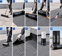 4mm SBS-modifizierte Bitumen-Abdichtungsbahn mit Mineralgranulat zum Auftragen für Flachdächer