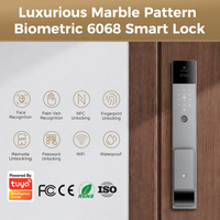 Serrure de porte intelligente étanche avec caméra, reconnaissance faciale 3D, empreinte digitale, batterie au lithium 5000 mAh, application Tuya, OEM LNDU H02