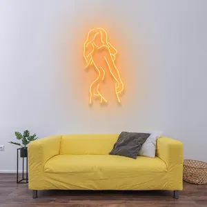 Koncept pengiriman Drop 30 inci anak Perempuan lampu neon kustom iklan lampu Neon LED tanda Neon