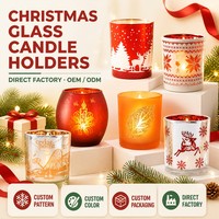 Porte-bougie en verre personnalisé, coupe votive, décoration de Noël avec logo, OEM ODM, fournisseur d'usine en gros