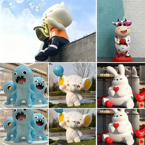 Tùy chỉnh sợi thủy tinh phim hoạt hình điêu khắc mô hình bức tượng thân thiện với môi TV & phim nhân vật sơn trang trí lớn - Product Image 1