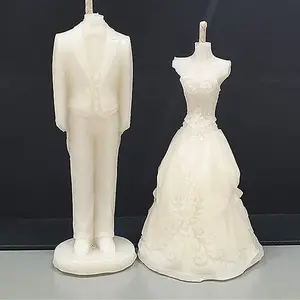 Силиконовая форма для платья невесты, формальные формы для свечей, сделай сам, ручная работа, мыло, воск, эпоксидная смола, глина, форма для свадебного украшения