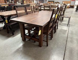 Mesa rústica de madera natural de roble de Acacia, mueble estilo campestre francés, mesa de comedor rústica de estilo industrial - Product Image 2