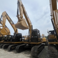 Excavatrice Caterpillar CAT323D2L d'occasion, faible nombre d'heures de fonctionnement, moteur d'origine, pompe en bon état, excavatrice CAT 323D2L d'occasion