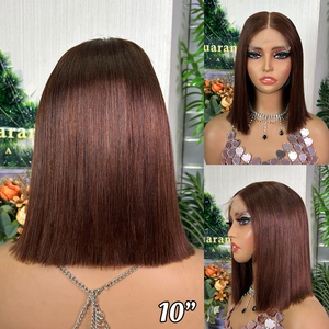 Perruque sans colle Bonestraight SDD BOB, perruque à fermeture en dentelle transparente, perruque en cheveux humains raides pour femmes - Product Image 3