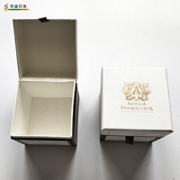Emballage cosmétique en carton noir uni 30ml 50ml Boîte à parfum