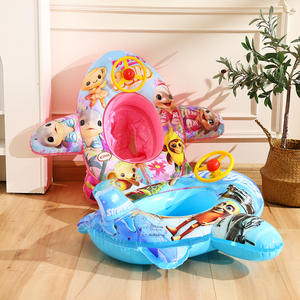 Flotador Inflable de Avión para Niños, Diseño de Dibujos Animados, Asiento Flotante para Piscina, Anti-Vuelco, de 1 a 6 Años - Product Image 2