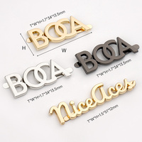Plaques de logo en métal pour sacs à main, lettres métalliques personnalisées pour sacs, étiquettes de logo en métal sur mesure pour sacs à main