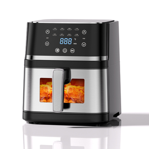 Friteuse à air numérique 1350W 6,5L avec corps en acier inoxydable et fenêtre de cuisson transparente - Product Image 1