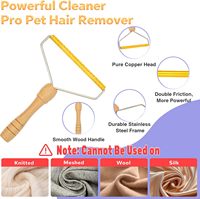 Lot de 4 outils manuels en bois pour enlever les poils d'animaux, grattoir réutilisable pour tapis, pour chat et chien, à utiliser sur les vêtements, la literie, les meubles, les tours pour animaux