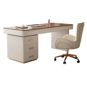 Walnut Solid Wood <b>Desk</b> Modern Minimalist Design With Drawer For Home Office <b>Study</b> Computer Workstation - Product Image 5