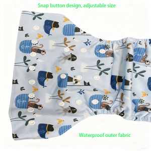 Pannolini per Neonati Unisex con Bottoni a Fila Singola, Fodera in Pile, Traspiranti, Lavabili e Delicati sulla Pelle - Product Image 5