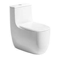 WC monobloc à siphon silencieux, en céramique, à poser au sol, hauteur confort, blanc, articles sanitaires pour hôtels, vente en gros