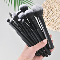 Usine de pinceaux de maquillage professionnels, 15 pièces, manche noir, pinceau de maquillage pour maquilleur, logo personnalisé