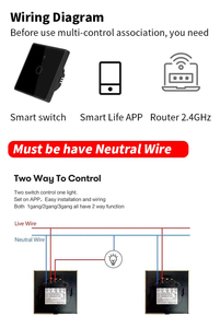 EU Anh 10A Thông Minh Thiết bị chuyển mạch không có trung tính wifi nhà sản phẩm điện Alexa Google Nhà Thông Minh Tường ánh sáng cảm ứng chuyển đổi - Product Image 6