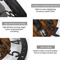 Jam Dinding Bulat Besi Modern 25cm dengan Desain Rapi dan Gerakan Senyap