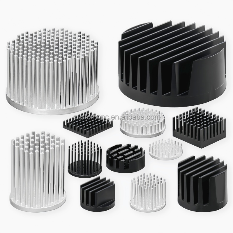 Custom Precision Pin Fin Cold Forging Heatsink Round Anodized Aluminum Cold Forged Heat Sink for Cooling High Power Led Light