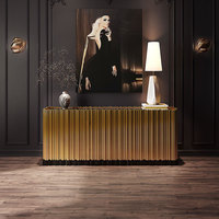 Table console de salle à manger contemporaine en acier inoxydable, design personnalisé haut de gamme, vente chaude, pour salon, hôtel, villas