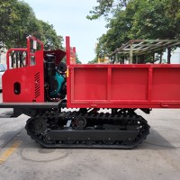 Mini-transporteur sur chenilles en caoutchouc certifié CE, 1,5 tonne, diesel, hydraulique, auto-déchargeur