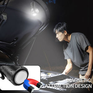 Phare en alliage d'aluminium 90 °   Lampe frontale rechargeable à LED COB réglable 400 mAh, 10 modes, aimant puissant, lampe de travail pour réparation automobile - Product Image 5