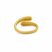 Bague ajustable en argent sterling 925 plaqué or avec finition abstraite mate, hypoallergénique, bijoux minimalistes de luxe pour femmes
