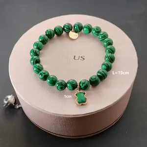 Hot Selling High Quality Stainless Steel 316 Jewelry Fashion Party Emerald Bear Bracelet
