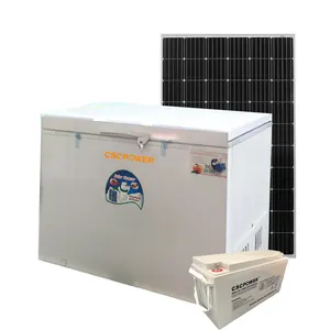 Solar Powered Mini Deep Chest Freezer DC 12V 315L Solar Freezer for Fish Meat