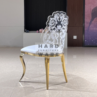 Chaises de mariage de luxe en acier inoxydable avec éclairage LED, design moderne pour banquets et événements