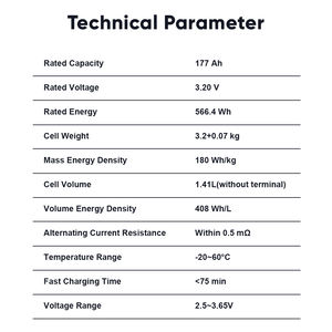 CALB 177AH 3.2V Lifepo4 32v lfp derin daire 32v calb 230ah 192ah 280ah 163ah güneş sistemi için pil - Product Image 3