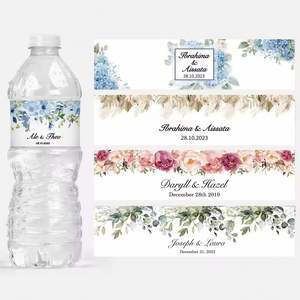 Etiquetas Personalizadas para Botellas de Agua para Bodas, Pegatinas de Vinilo Impermeables para Recuerdos de Fiesta, Regalo para Despedida de Soltera, Cumpleaños, Aniversario - Product Image 1
