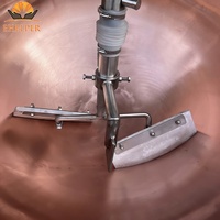 Industriële koperen pot kookmachine automatische kantelbare mixer motor kern voor snoep suiker chocolade bakkerij CE gecertificeerd
