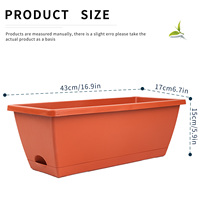 Pots de plantes auto-arrosants en plastique PP carré épaissi, trou de drainage, design minimaliste durable, capacité de 10,97 L pour le jardinage à domicile