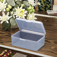 Boîte de rangement pliable à charnières en plastique PP recyclable pour aliments, pilules, cosmétiques, pierres précieuses, montres, boucles d'oreilles, bagues, emballage