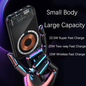 Trending Mini Slim Power Bank Wireless magnetico di alta qualità caricabatterie Wireless da 10000mah Power Bank a ricarica rapida - Product Image 3