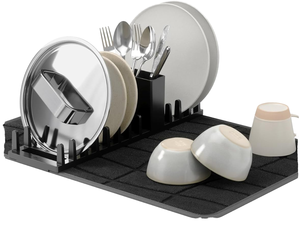 Escurridor de Platos Plegable <span class=keywords><strong>Umbra</strong></span> Udry, de Plástico, con Tapete de Microfibra, Multifuncional, Apto para Lavavajillas - Product Image 4