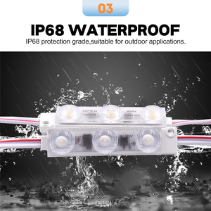 SMD2835 175 ลําแสงมุม IP68 กันน้ํา LED โมดูลไฟ 7000K AC 110V 220V แรงดันไฟฟ้าสูง 3LED 12V DC ฉีดสีขาว - Product Image 2