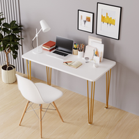 Dernier modèle de meuble moderne en bois Table d'ordinateur à pieds métalliques pour ordinateur avec pieds en épingle à cheveux