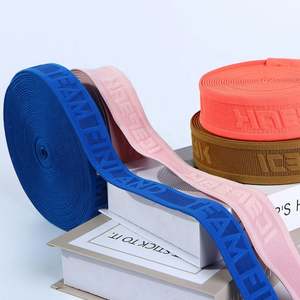 Bande élastique personnalisée en nylon tissé avec logo en relief, jacquard brodé pour vêtements - Product Image 5