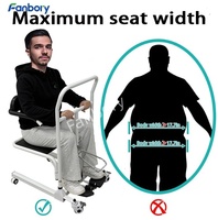 Chaise élévatrice hydraulique pour transfert de patients F10HLS-01H, 4-en-1, pour personnes handicapées, personnes âgées et à mobilité réduite, utilisation en clinique