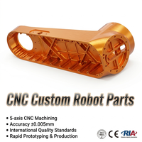 Servicio de Mecanizado CNC de 5 Ejes de Alta Precisión con Electroerosión por Hilo, Piezas de Robot Humanoide de Aluminio Anodizado Personalizadas, Prototipado Rápido