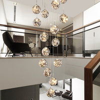 Lustre style ciel étoilé pour escalier, luminaires suspendus, lustre d'escalier pour la décoration et l'éclairage des escaliers