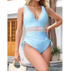 European American Women's Sexy High Waist Bikini New Cross-Border Swimsuit Hot Tight Fit <b>Diving</b> <b>Masks</b> - Product Image 2