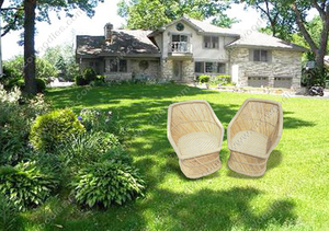 ชุดเก้าอี้หวายทำมือแบบคลาสสิก ปี 2024 เป็นมิตรกับสิ่งแวดล้อม 2 ที่นั่ง นั่งสบาย เหมาะสำหรับวิลล่า ลานบ้าน ห้องนั่งเล่น เฟอร์นิเจอร์สวน - Product Image 4