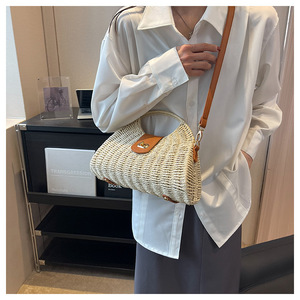 <span class=keywords><strong>Borsa</strong></span> a <span class=keywords><strong>tracolla</strong></span> da donna in <span class=keywords><strong>paglia</strong></span> di rattan naturale alla moda, ideale per l'estate e la spiaggia, collezione 2025 - Offerta imperdibile! - Product Image 5