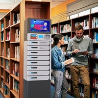Estación de Carga Segura VOX de 8 Compartimentos Grandes con Carga Rápida PD20W para Tablets iPad de 11 Pulgadas, Ideal para Bibliotecas y Centros Comerciales